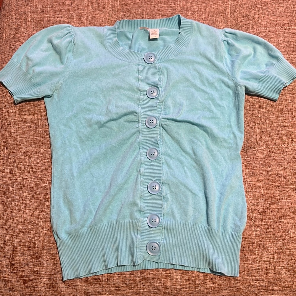 Short sleeve cardigan